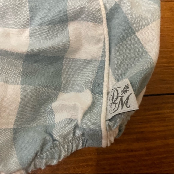 Sweet Caroline Blue & White Gingham Cotton Bubble Romper Size 12 Months - Picture 2 of 6